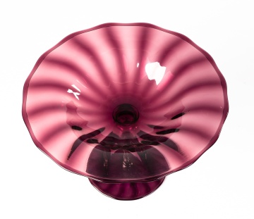 Steuben Amethyst and Clear Compote