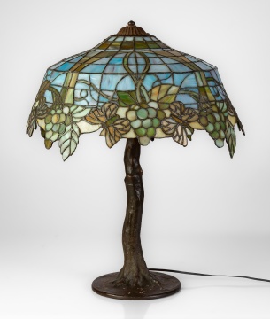 Early 20th Century Leaded Glass Lamp