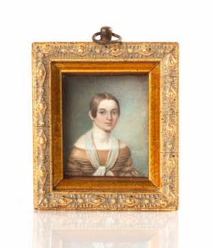 Theo F. Lund (American, 1810-1895) Miniature Oil on Ivory