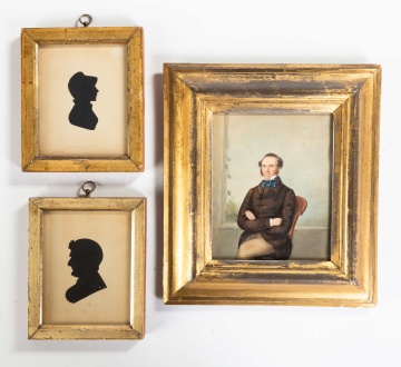 Portrait Miniature of a Gentleman & Silhouettes