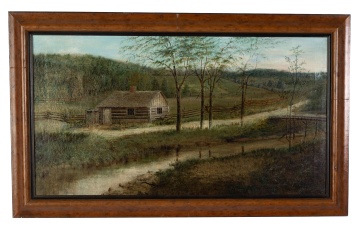 Mary Bailey, 1895 Enosburg Vermont, Primitive Landscape