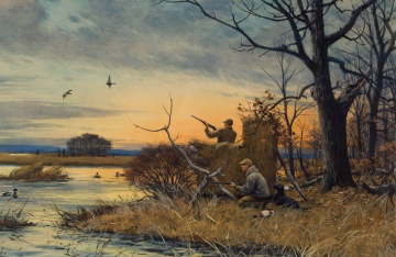 Aiden Lassell Ripley (American, 1896-1969) "A Morning for Mallards"