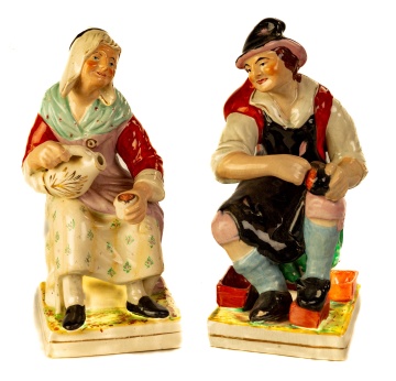 Pair of Early Staffordshire Figures