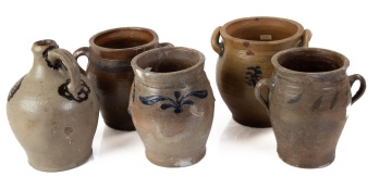 Early NY Stoneware Jars & Jug