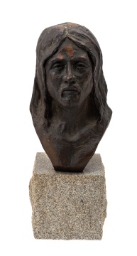 Bronze Bust of a Native American, Unknown Artist
