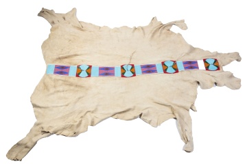 Nez Perce Blanket Strip On Hide, Man's Robe