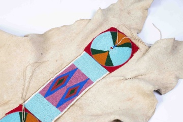 Nez Perce Blanket Strip On Hide, Man's Robe