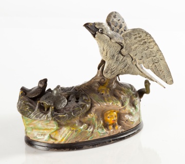 Cast Iron Eagle/Eaglette Mechanical Bank