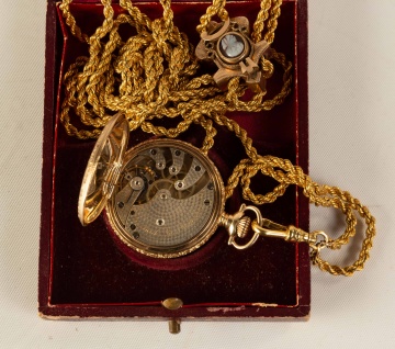 14k Gold Ladies Pendant Watch