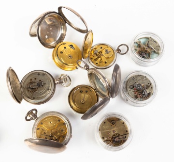 Group of Vintage Pocket Watches & Movements