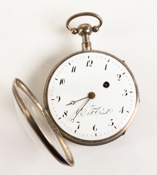 C. T. Erath Coin Silver Pocket Watch