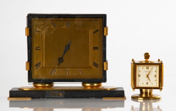 Abercrombie & Fitch, Weather Station Desk Clock & Leather Desk Clock, retailed by BRAND-CHATILLON