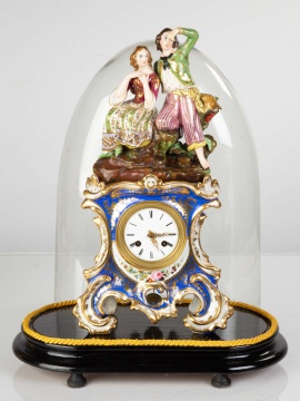 French Porcelain Shelf Clock