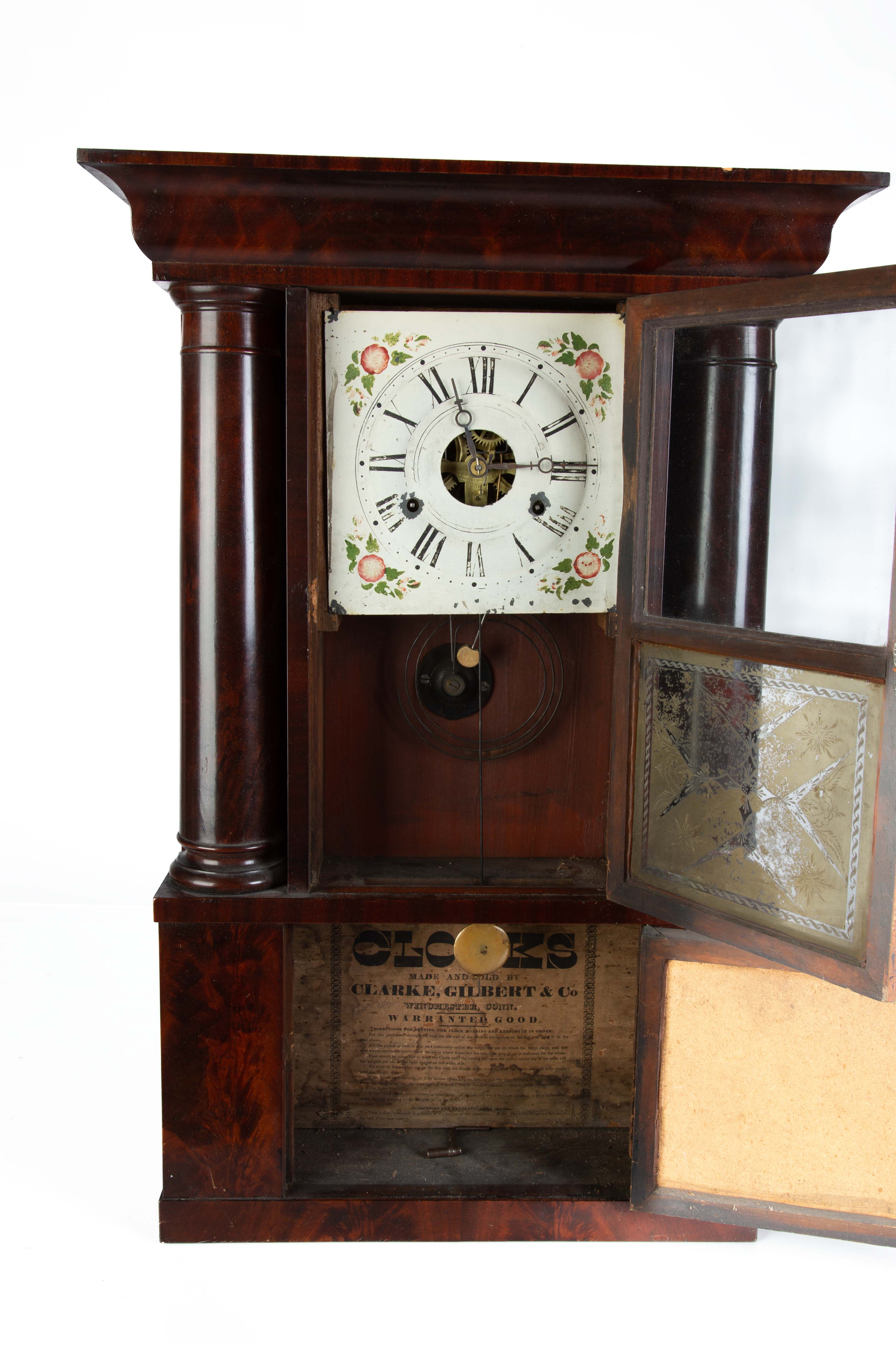Clarke, Gilbert & Co. Winchester; Hollow Column Wall Clock | Cottone ...