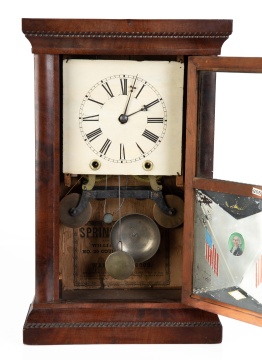 Williams S Johnson 30 Hour Miniature Column Shelf  Clock