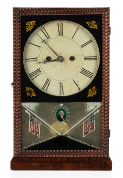 William S Johnson Ripple Front Box Clock