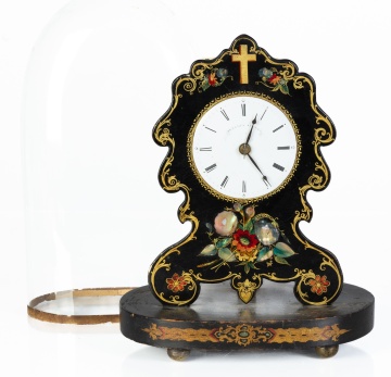 C. Jerome Paper Mache Mantle Clock