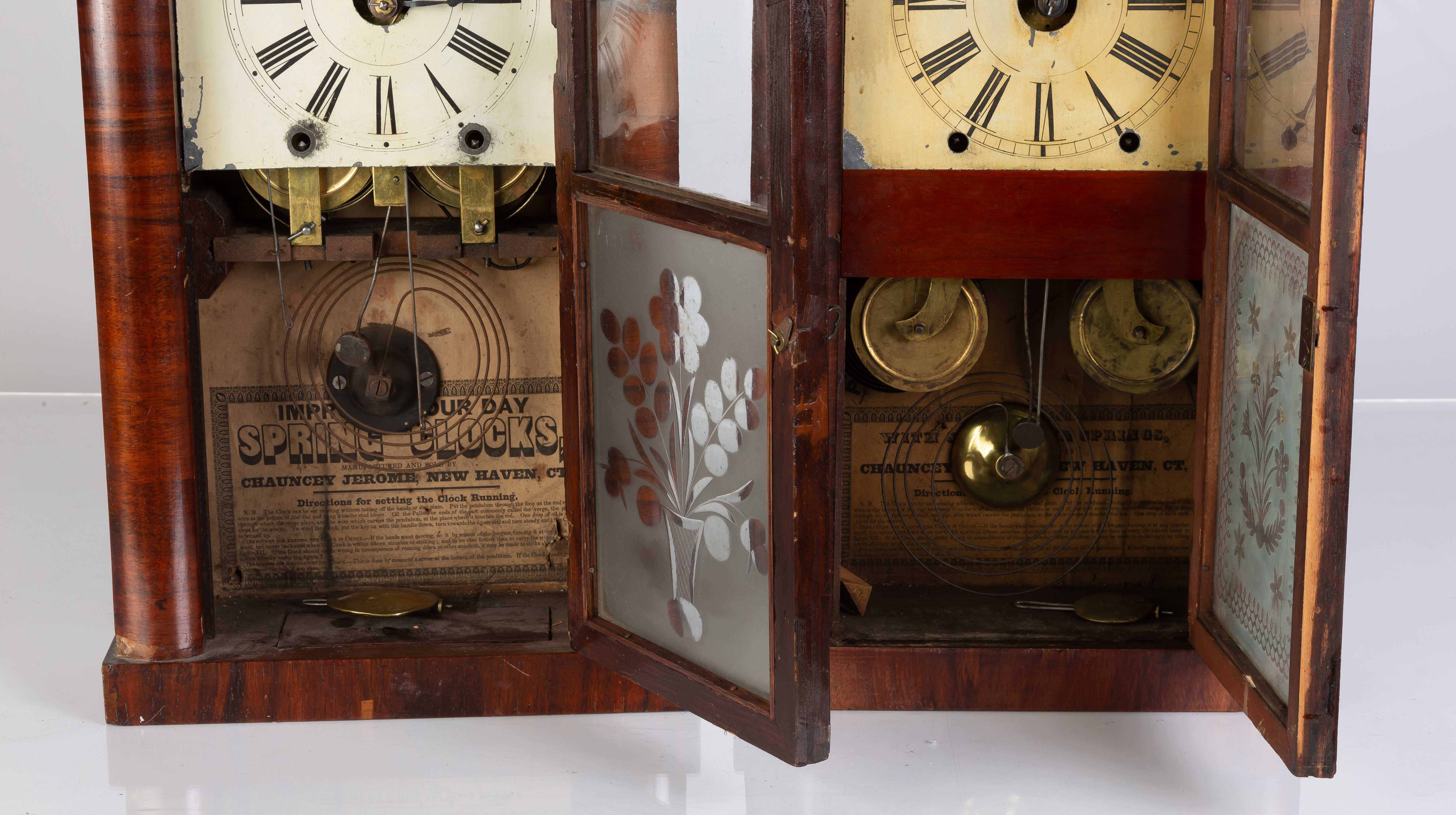 (2) Chauncey Jerome Steeple Clocks Cottone Auctions