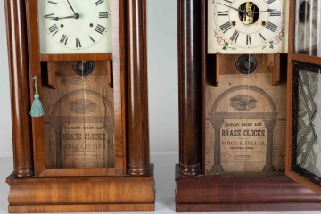 (2) Birge & Fuller Empire Column Shelf Clocks