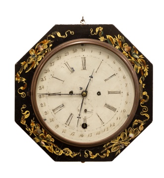 Chauncey Jerome Octagonal Lever Calendar Clock
