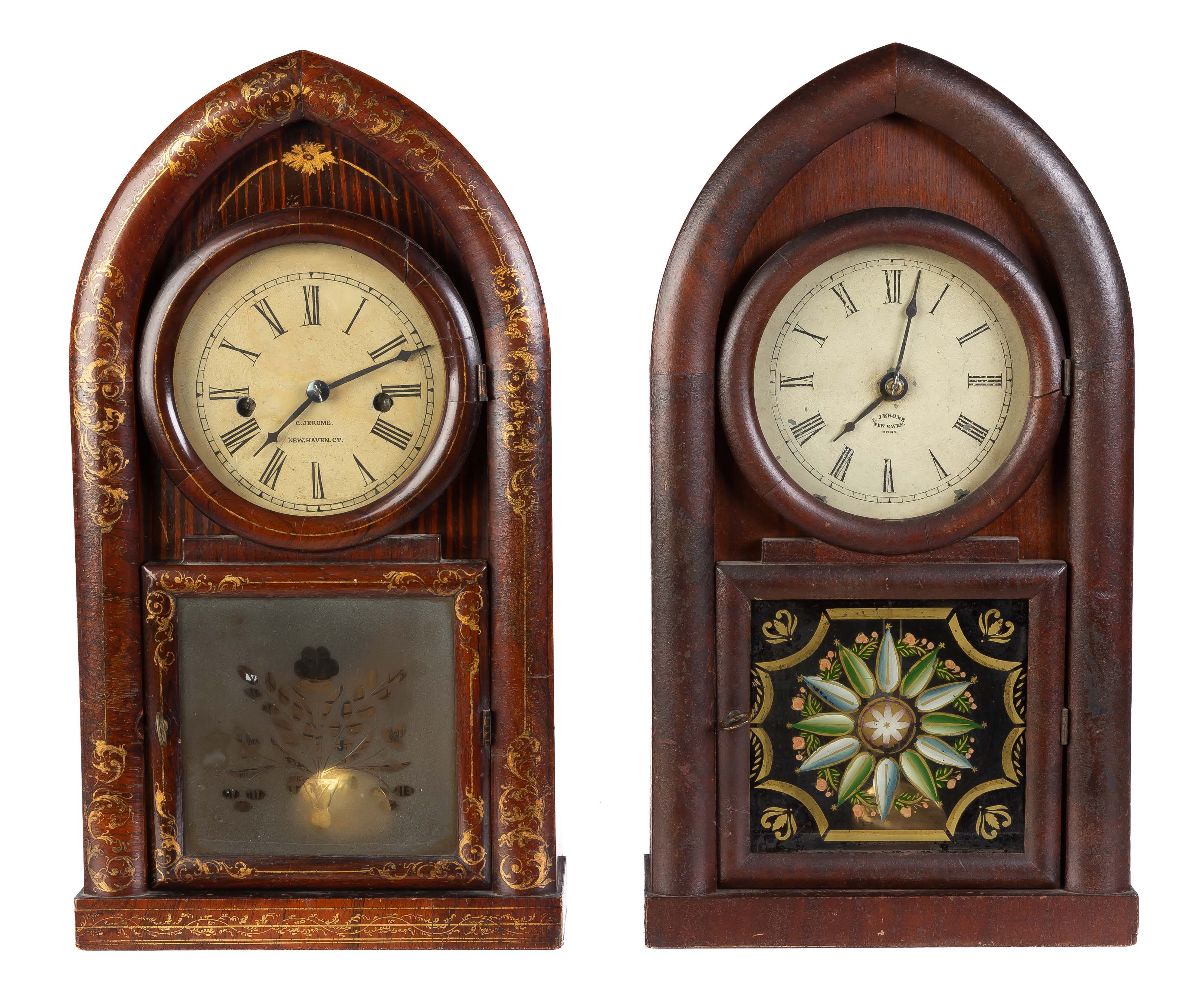 (2) Chauncey Jerome Beehive Clocks Cottone Auctions