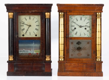 Two Miniature Chauncey Jerome Shelf Clocks