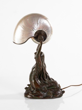 Tiffany Studios & Louis Gudebrod, Nautilus Table Lamp