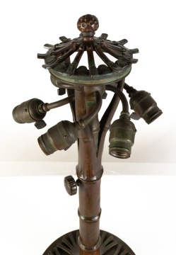 Tiffany Studios Bamboo Base and Heater Cap