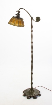 Tiffany Studios Linen Fold Counterbalance Floor Lamp