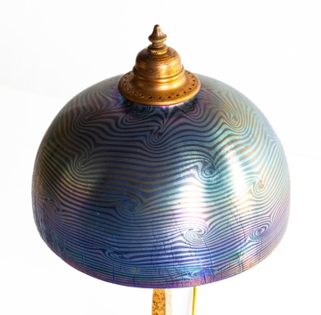 Tiffany Studios Art Deco Damascene Table Lamp