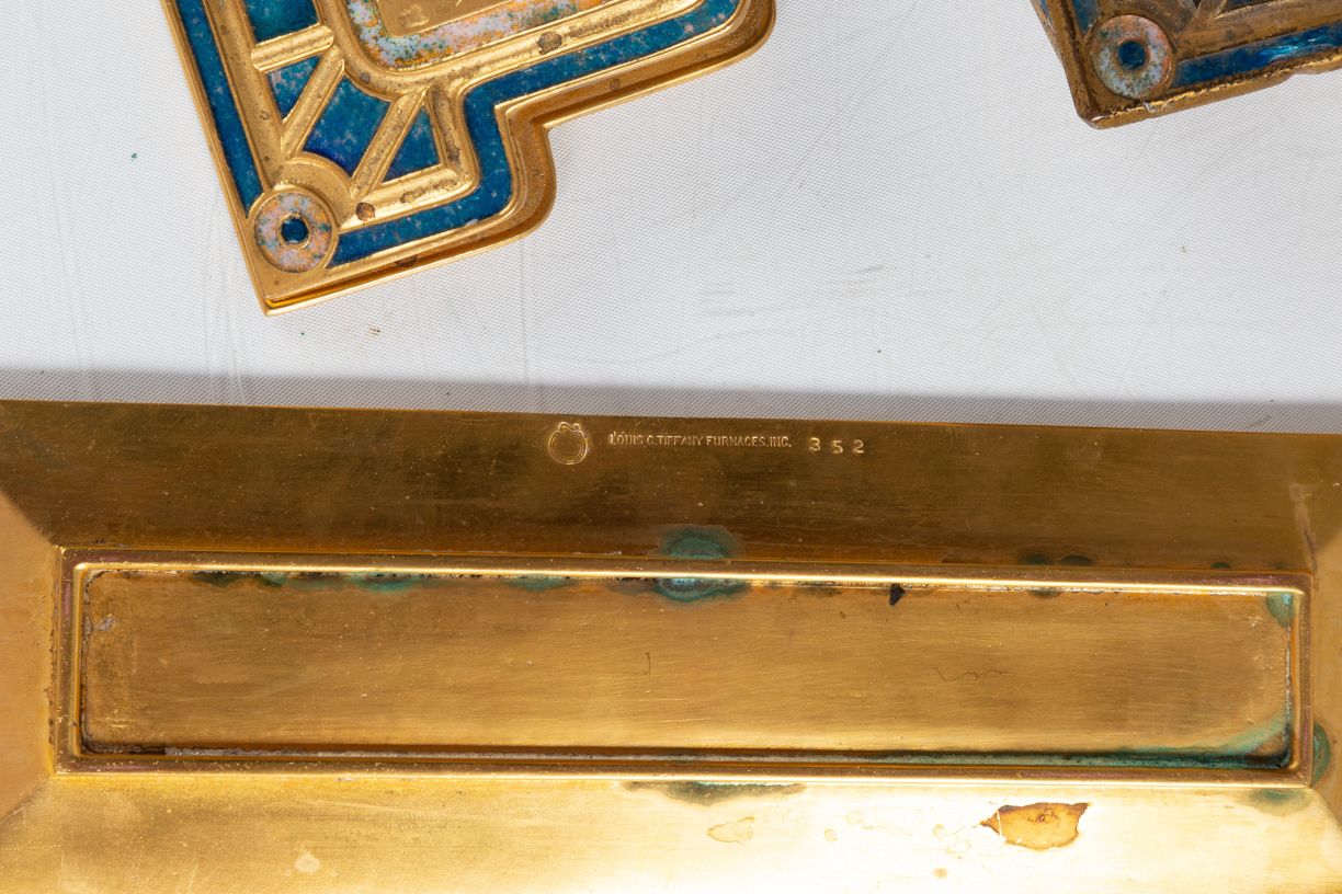 Tiffany Furnaces Azurite Art Deco Desk Set | Cottone Auctions