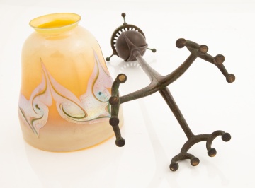 Tiffany Studios Favrile and Bronze Candlestick