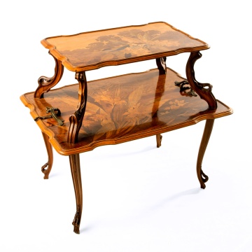 Rare Emile Galle Art Nouveau Tea Table