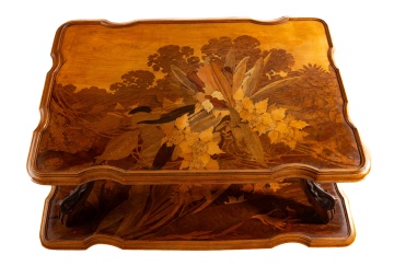 Rare Emile Galle Art Nouveau Tea Table