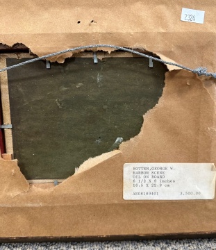 George W Sotter (American, 1879-1953), "Harbor Scene"