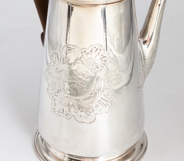 George II Silver Coffee Pot, Mark of Paul de Lamerie, London, 1736