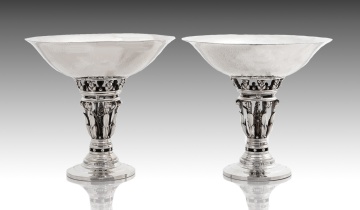 Pair of Georg Jensen "Princess" Bowls 252 by Johan Rohde