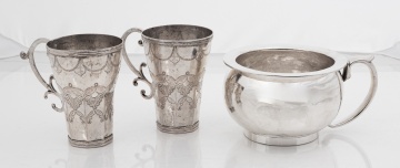 Latin American / Peruvian Silver Drinking Vessels & Chamber Pot