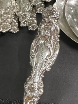 Extensive Service of Whiting Sterling Silver Flatware "Lily" Pattern