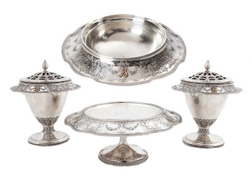 Four-Piece American Silver Centerpiece Suite