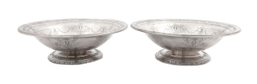 Pair of American Silver Fruit Bowls