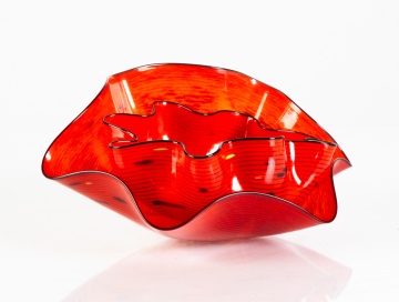 Dale Chihuly (American, b.1941), "Roman Red Seaform Pair", 2006