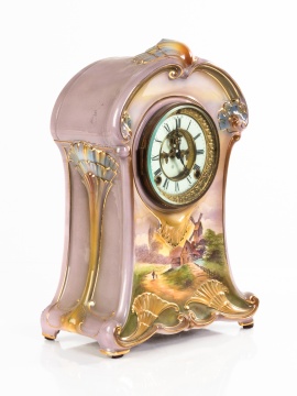 Ansonia Royal Bonn Porcelain Mantle Clock