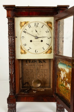 Curtiss & Clark Miniature Carved Empire Shelf Clock
