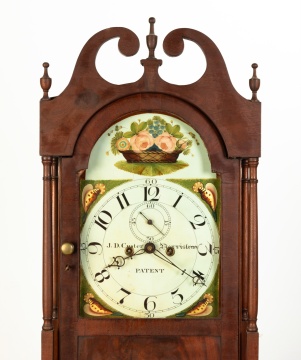 Rare Pennsylvania J.D. Custer Pillar and Scroll Shelf Clock