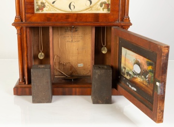 Heman Clark 4 Column Case Clock