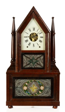 Birge & Fuller Eight Day Candlestick Wagon Spring Clock