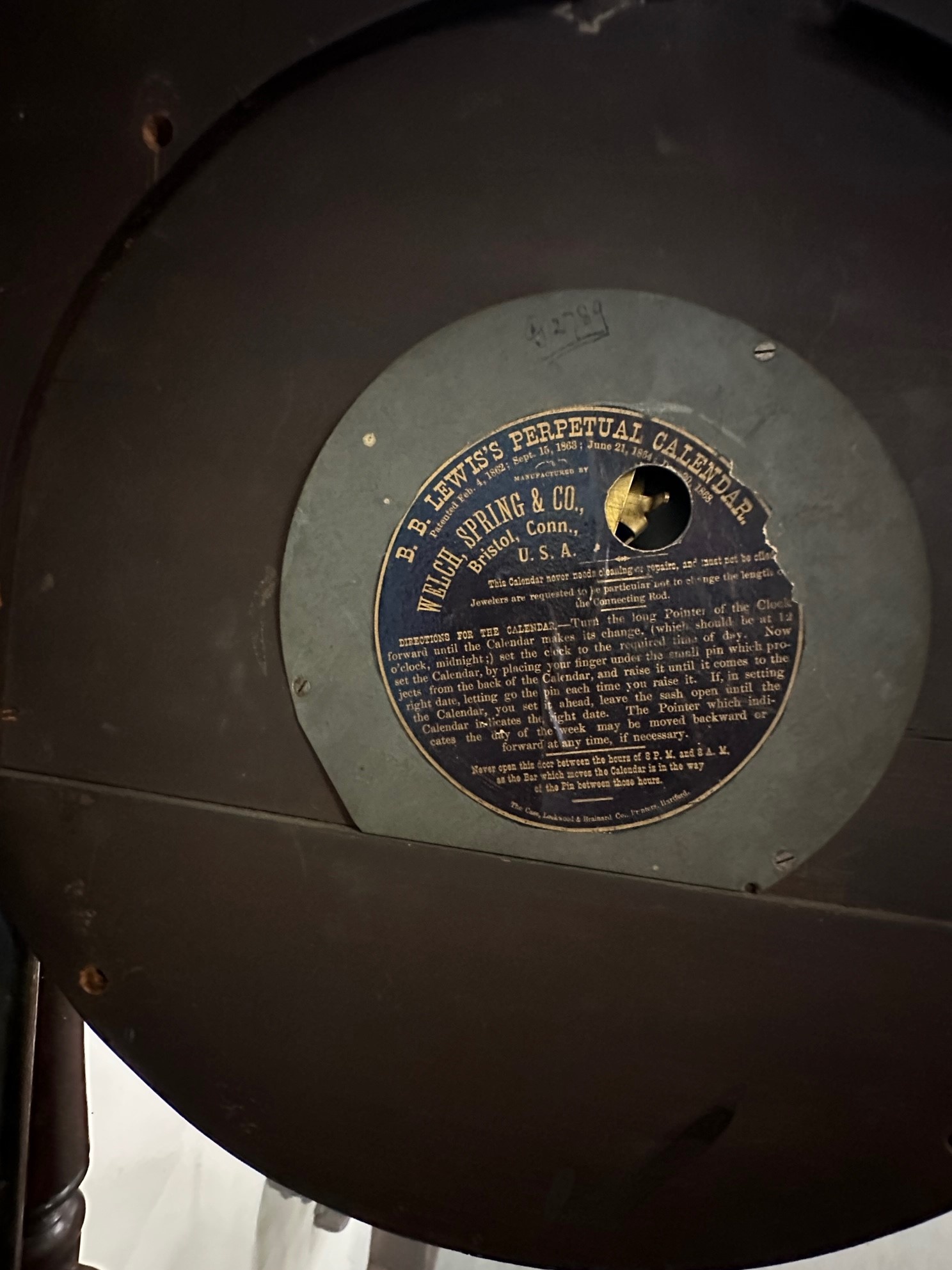 No. 3 Regulator Clock (Lewis Calendar) | Cottone Auctions