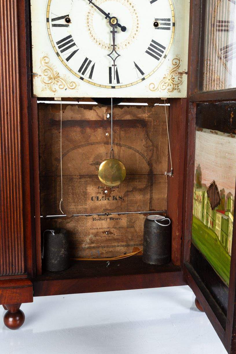 Rodney Brace Rare Reeded Column and Cornice Shelf Clock | Cottone Auctions