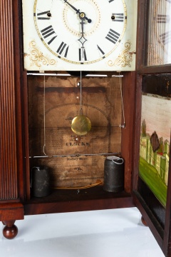 Rodney Brace Rare Reeded Column and Cornice Shelf Clock